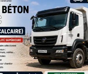 Camion Béton Blanc 8m³ (Calcaire) Sénégal : Prix & Livraison