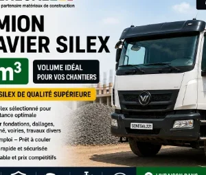 Camion Gravier Silex 8m³ Sénégal : Prix & Livraison