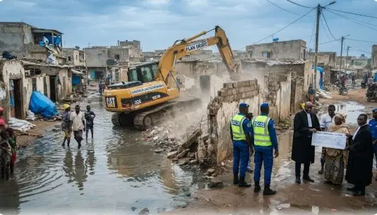 Plan ORSEC à 921 milliards : les bulldozers entrent en action et lancent les premières démolitions aux Parcelles Assainies